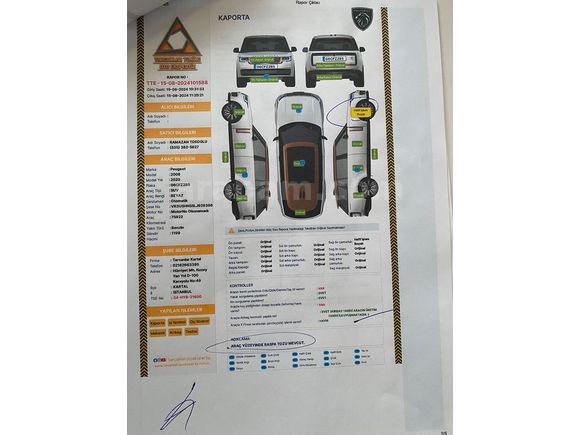 Sahibinden Peugeot 2008 1.2 PureTech Active 2020 Model Tarcanlar eksper 