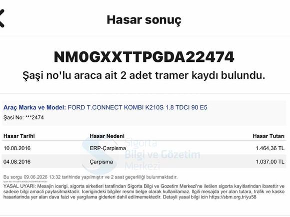 GöÇMEZ OTOMOTiV’DEN 2013  FORD TRANSiT CONNECT K210 S 1.8 TDCİ 90(Hp) E5 İLK SAHİBİNDEN