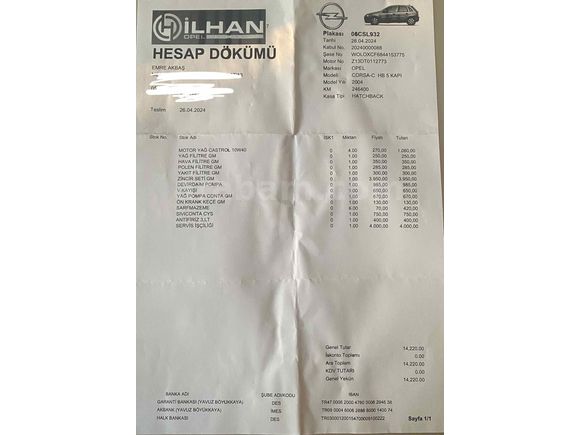 Sahibinden Opel Corsa 1.3 CDTI Enjoy 2004 Model 