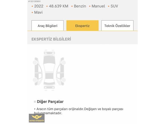 2022 MODEL 48 bin km DUSTER 1.0 TCE COMFORT HATASIZ SRVS BAKM