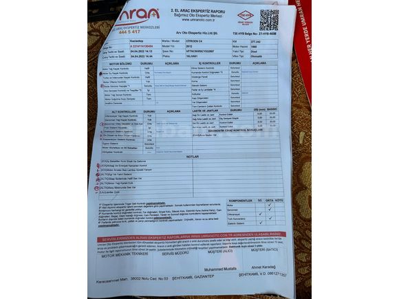 Düğün Sebebi İle ACİL SATILIK  Citroen C4 1.6 e-HDi Confort Plus 2012 Model 
