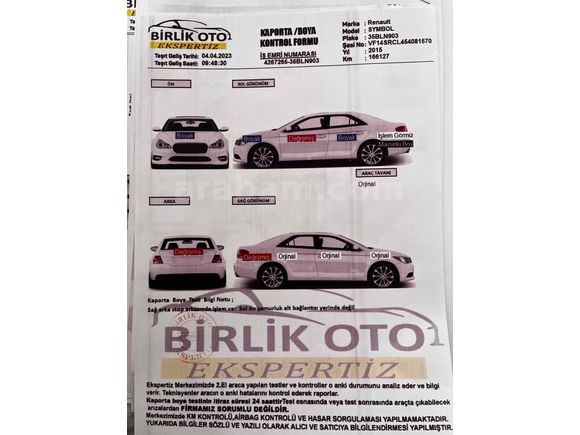 Sahibinden Renault Symbol 1.5 dCi Joy 2015 Model 