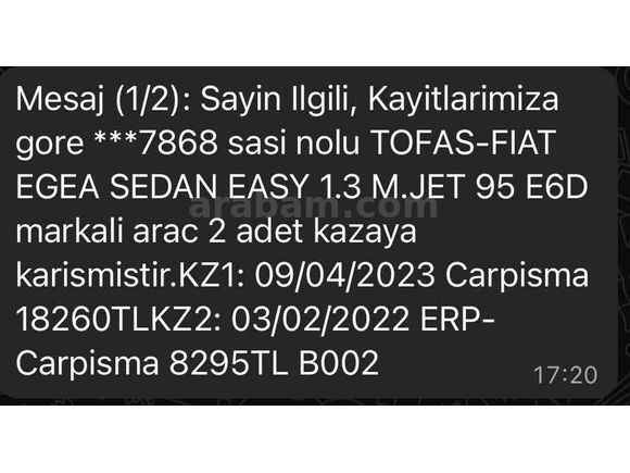 2021 Fiat Egea 1.3 Multijet Easy 114.000 KM Bakımlı Temiz