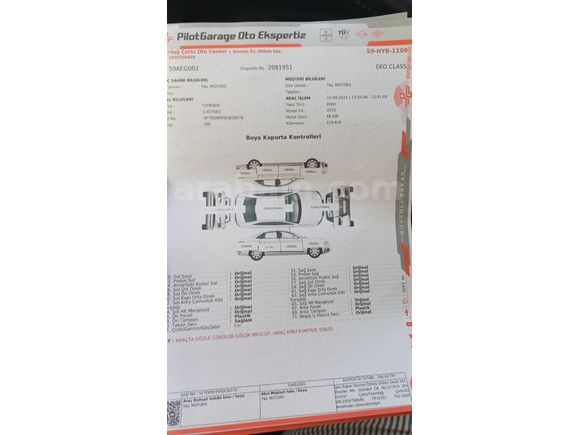 Sahibinden Citroen C-Elysée 1.6 HDi Exclusive 2015 Model