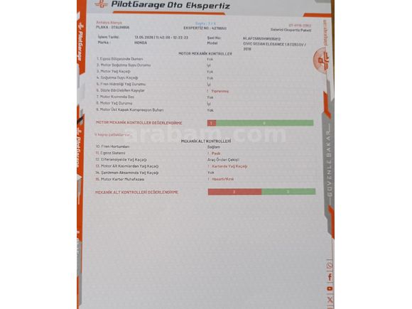 Sahibinden Honda Civic 1.6i VTEC Elegance 2018 Model