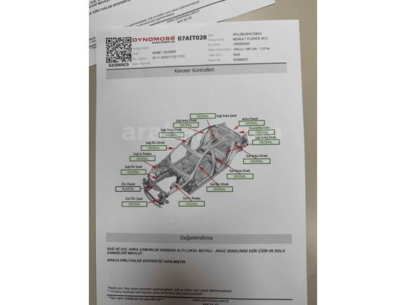 Sahibinden Renault Fluence 1.5 dCi Dynamique 2012 Model 