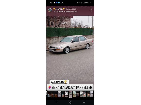 Sahibinden Toyota Corolla 1.6 GL 1993 Model