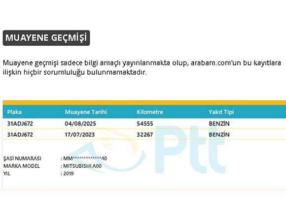 2019 MİTSUBİSHİ SPACE STAR 59 BİN KM TAM OTOMATİK