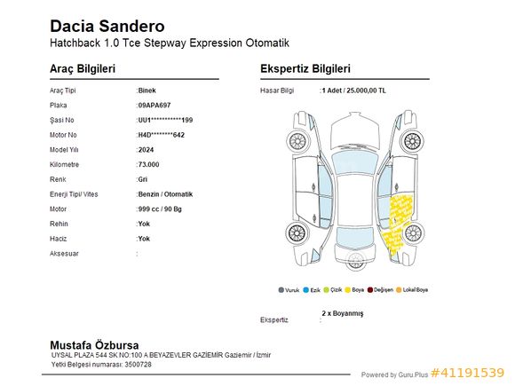 410.000 TL PEŞİNATLA 2024 SANDERO STEPWAY 1.0 TCE EXPRESSION