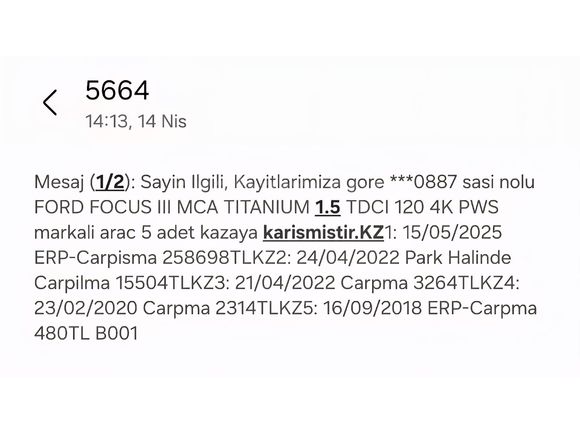 Sahibinden Ford Focus 1.5 TDCi Titanium 2017 Model