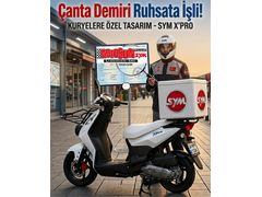 MOTOSUN'DAN SYM XPRO ÇANTA RUHSATA İŞLİ P1 UYUMLU 12 TAKSİT