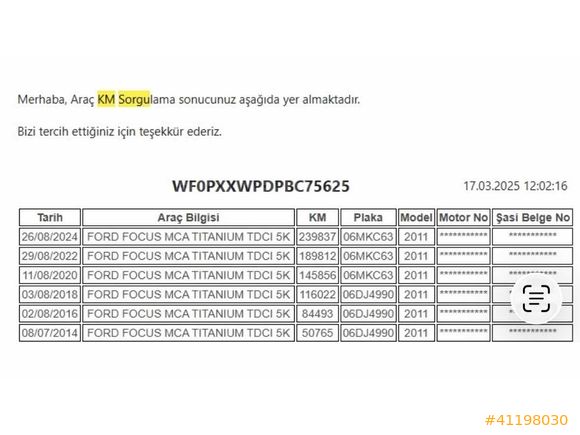 ÇAĞLAYAN OTOMOTİV'DEN 2011 FORD FOCUS 1.6 TDCİ TİTANİUM 110 HP