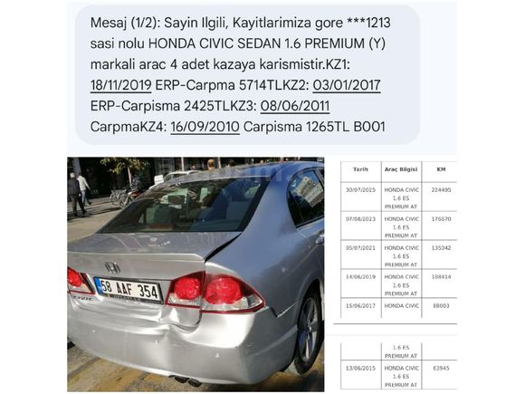 Sahibinden Honda Civic 1.6i VTEC Premium 2010 Model