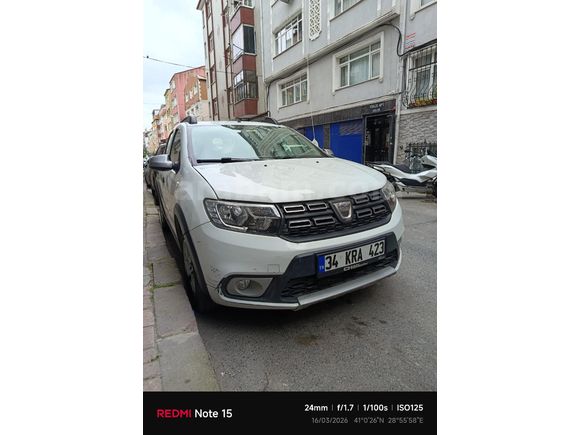 Sahibinden Dacia Sandero 1.5 dCi Stepway 2017 Model  230.600 km Beyaz