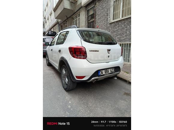 Sahibinden Dacia Sandero 1.5 dCi Stepway 2017 Model  230.600 km Beyaz