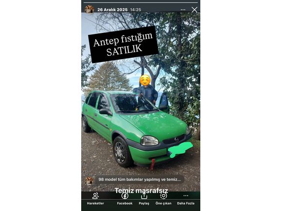 Sahibinden Opel Corsa 1.4 Swing 1998 Model