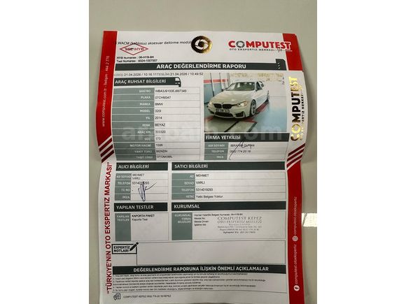 Sahibinden BMW 3 Serisi 320i ED M Plus 2014 Model 