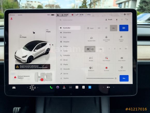 CENOVA MOTORS 2023 TESLA MODEL Y PERFORMANCE-OTOPİLOT-BOYASIZ