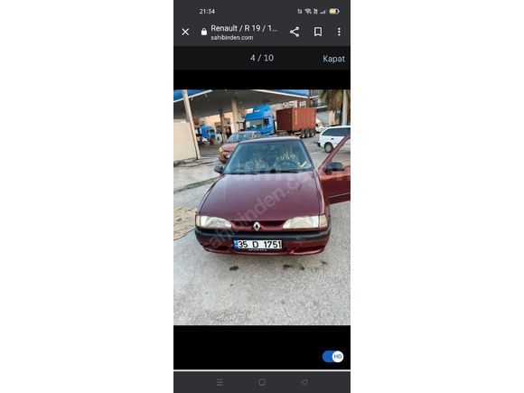 Sahibinden Renault R 19 1.6 Europa RT 1995 Model