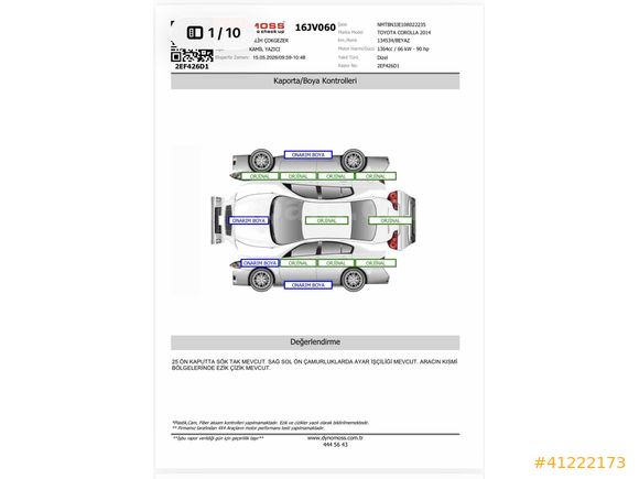 YAZICILAR'DAN COROLLA DİZEL OTOMATİK ADVANCE 134 BİN KM
