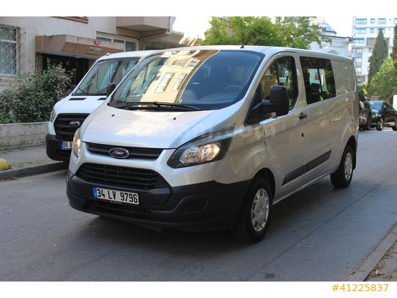 2015 MODEL FORD TRANSIT CUSTOM YARIM CAMLI VAN 5+1 ORJİNAL KLİMA
