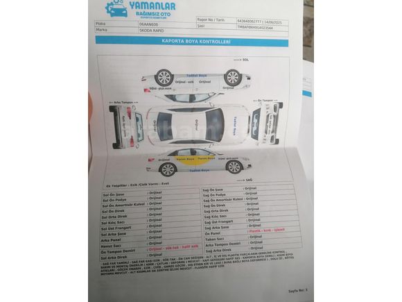 Sahibinden Skoda Rapid 1.4 TDI GreenTec Style 2016 Model