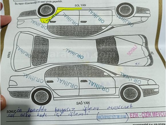 2 parça boyalı temiz Corolla 