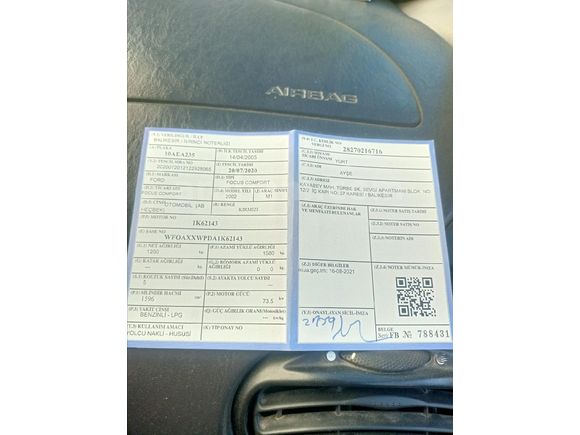Sahibinden Ford Focus 1.6 Comfort 2002 Model