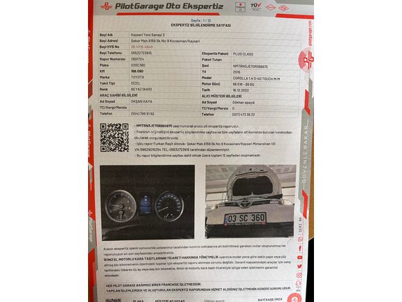 Sahibinden Toyota Corolla 1.4 D-4D Touch 2016 Model 