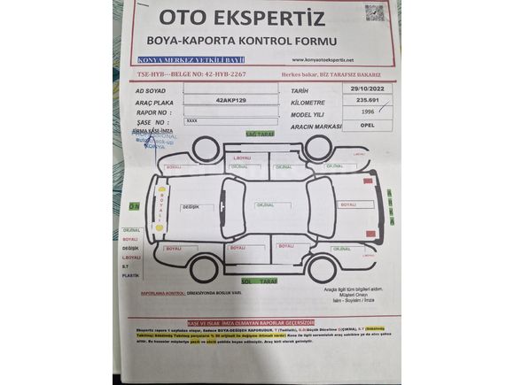 Sahibinden Opel Astra 1.6 GL 1996 Model