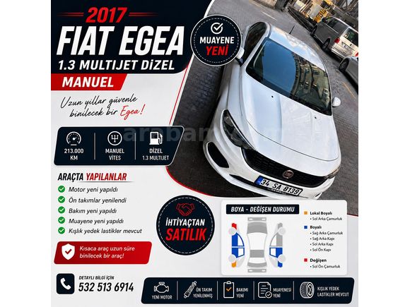 SAHİBİNDEN MASRAFSIZ EGEA (İHTİYAÇTAN DOLAYI ACİL SATILIK)