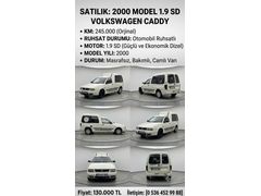 Sahibinden Volkswagen Caddy 1.9 SDI 1999 Model
