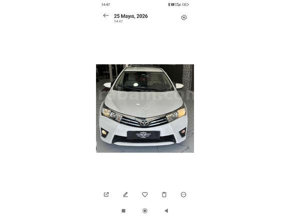 Sahibinden Toyota Corolla 1.6 Advance 2014 Model