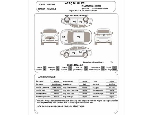 RENAULT SYMBOL TOUCH(FULL) PAKET EMSALSİZ TEMİZLİKTE