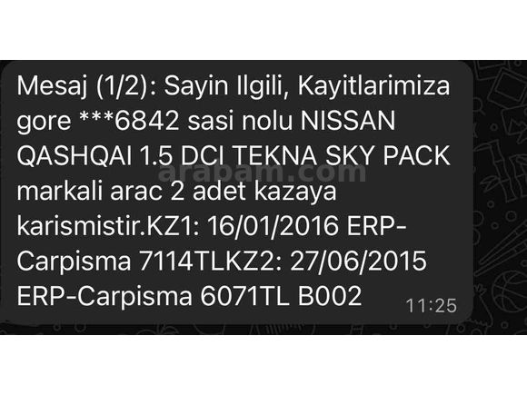 Galeriden Nissan Qashqai 1.5 dCi Tekna Sky Pack 2013 Model