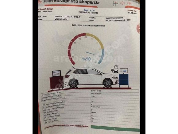2012 POLO 1.2 BENZİN/LPG -270 KM BAKIMLI
