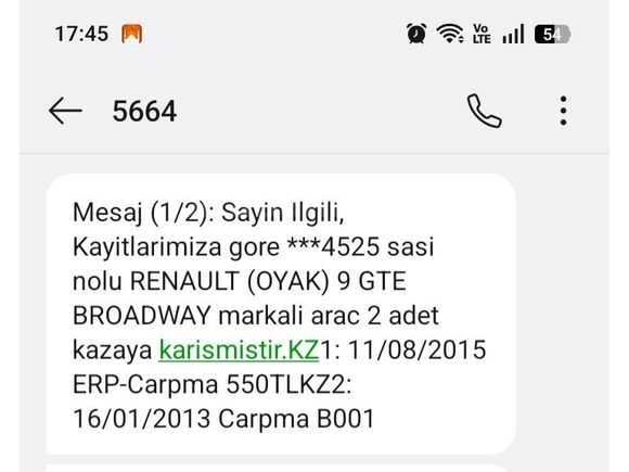 Sahibinden Renault R 9 1.4 Broadway GTE 1994 Model