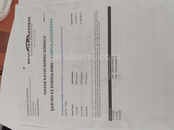 Sahibinden Nissan Qashqai 1.6 dCi Black Edition 2014 Model İzmir