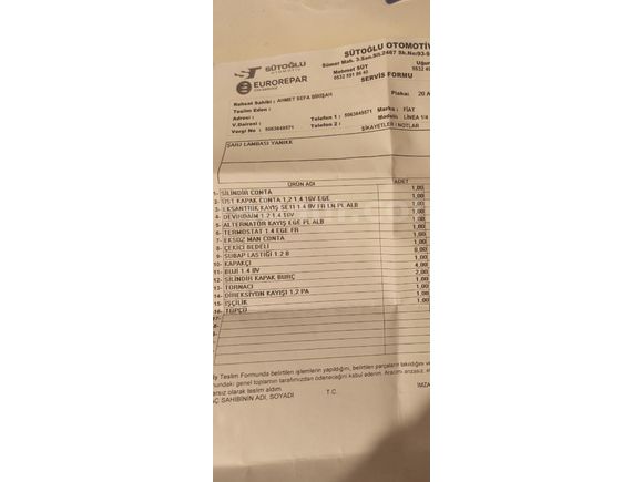 Sahibinden Fiat Linea 1.4 Fire Active Plus 2015 Model