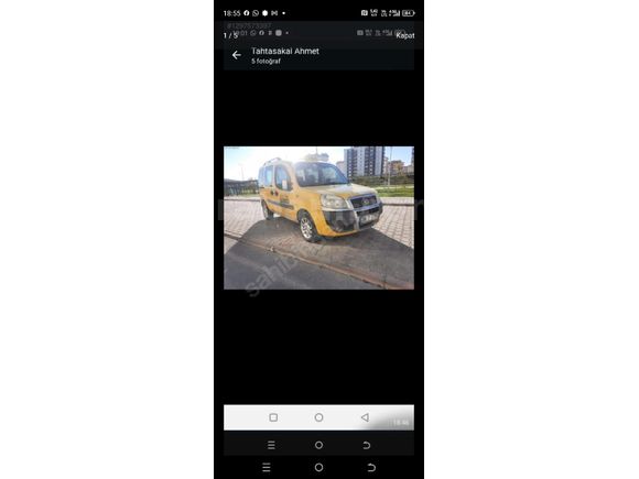 Galeriden Fiat Doblo Panorama 1.3 Multijet Family 2008 Model Kayseri