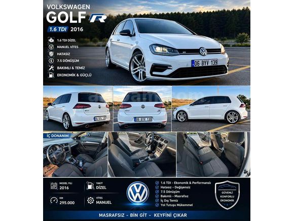 Sahibinden Volkswagen Golf 1.6 TDi BlueMotion Midline Plus 2016 Model 