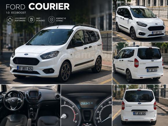 Sahibinden Ford Tourneo Courier 1.0 EcoBoost Titanium Plus 2023 Model  58.500 km Beyaz
