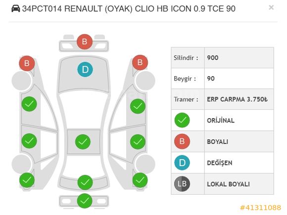OTOSTORE'DAN Clio 0.9 TCe Turbo Icon 2012