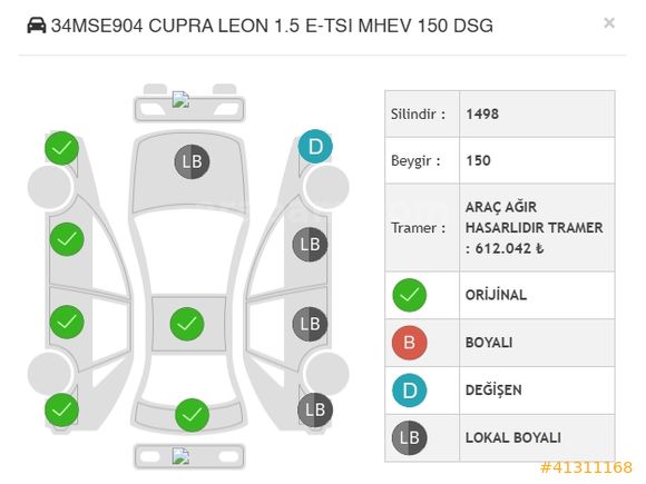OTOSTORE'DAN Leon 1.5 eTSI Mhev DSG 2024