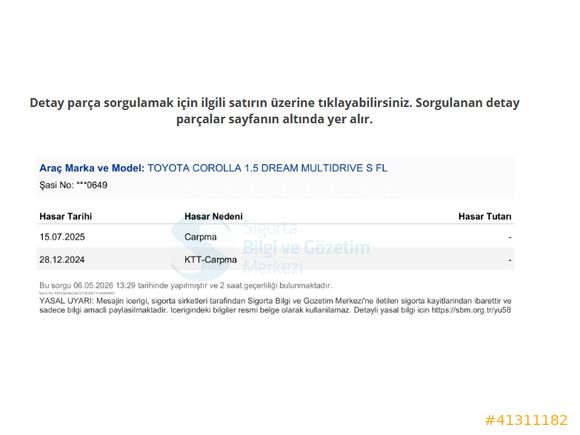 OTOSTORE'DAN COROLLA 1.5 DREAM MULTIDRIVE S 2023