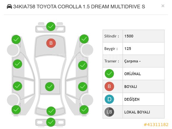 OTOSTORE'DAN COROLLA 1.5 DREAM MULTIDRIVE S 2023