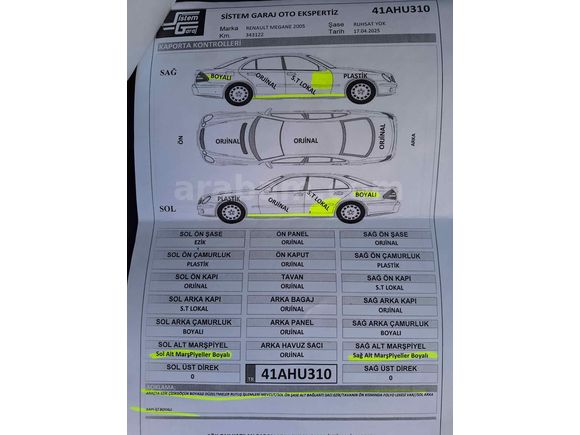 Sahibinden Renault Megane 1.5 dCi Dynamique 2005 Model 
