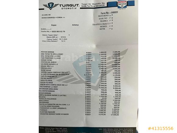 2004 CORSA 1.3 CDTİ KLİMALI BAKIMLI MASRAFSIZ
