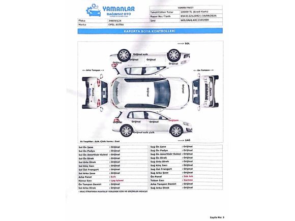 Yeni Muayeneli Opel Astra