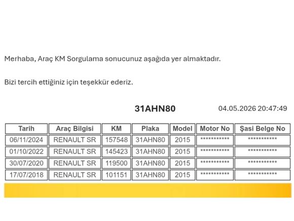 2015 MODEL RENAULT SYMBOL 90 BEYGIR 1.5 DCI DIZEL